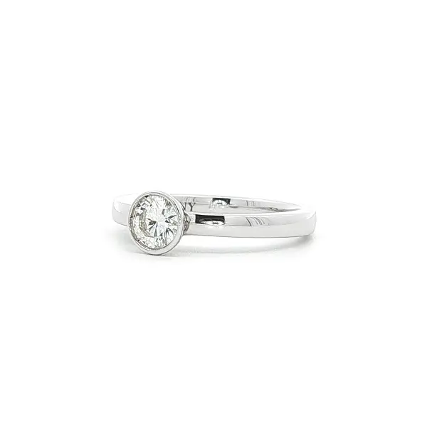 White Gold Engagement Ring with 0.52 ct Diamond