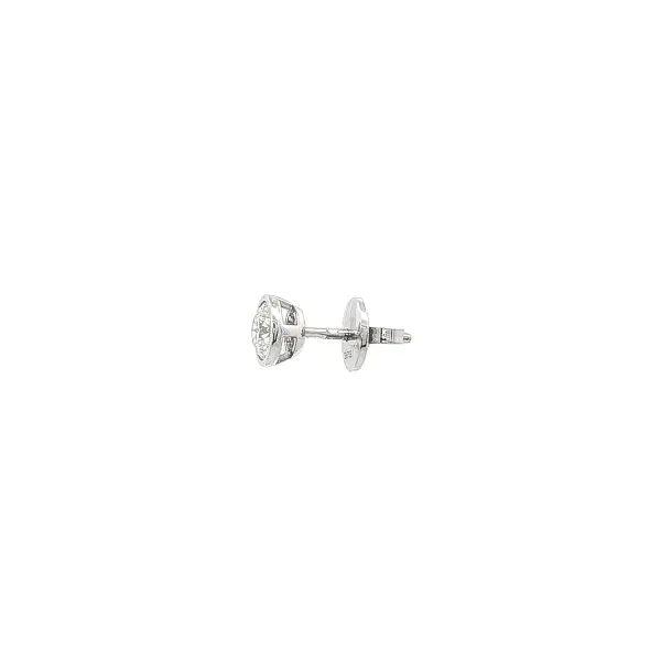 White Gold Earrings with 1.00 ct Bezel-Set Diamonds
