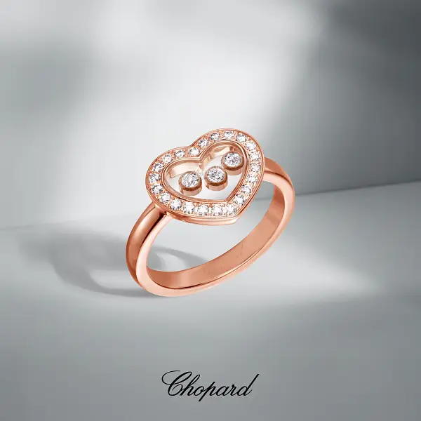 Gold Ring Chopard Happy Diamonds 82A611-5211