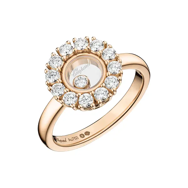 Gold Ring Chopard Happy Diamonds 82A609-5113