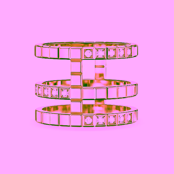 Gold Ring Chopard Ice Cube 827007-5011