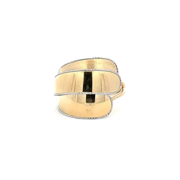Gold ring – layered organic design