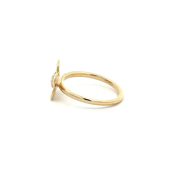 Gold Ring with Floral Motif