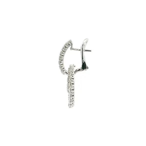 Diamond earrings éclat double circle