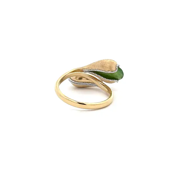 Gold Ring with Green Stone