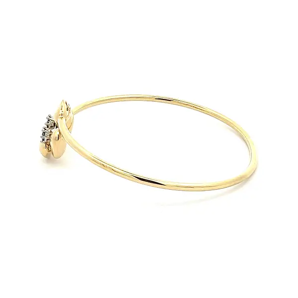 Gold Bracelet with Black Zirconia