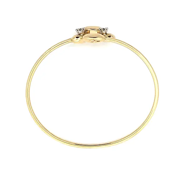 Gold Bracelet with Black Zirconia