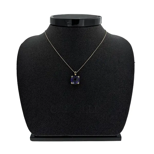 Gold Pendant with Amethyst