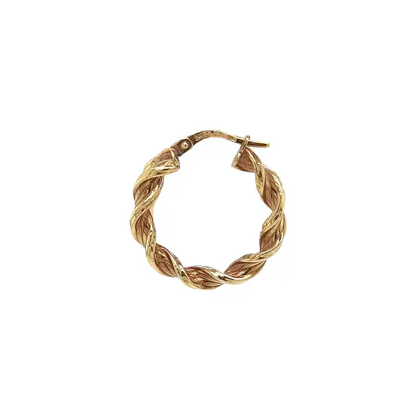 Gold Twisted Hoop Earrings