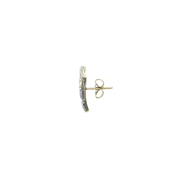Gold Square D&G Earrings with Zirconia