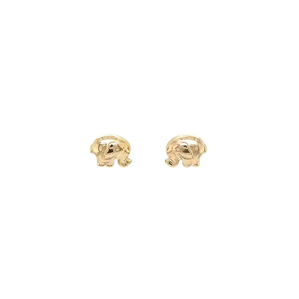Gold Elephant Earrings