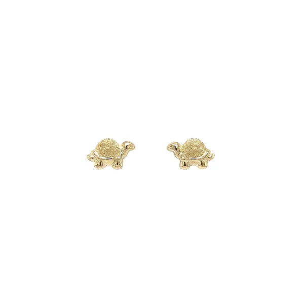 Gold Turtle Stud Earrings