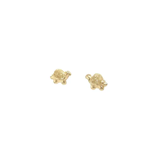 Gold Turtle Stud Earrings