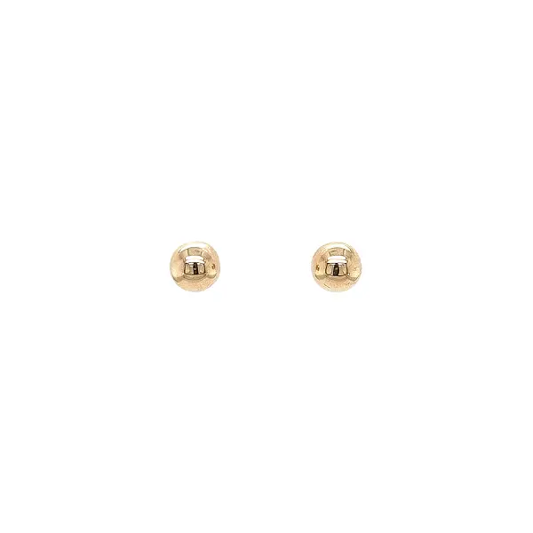 Gold Polished Ball Stud Earrings