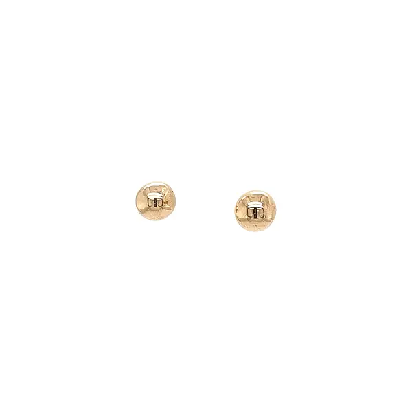 Gold Polished Ball Stud Earrings
