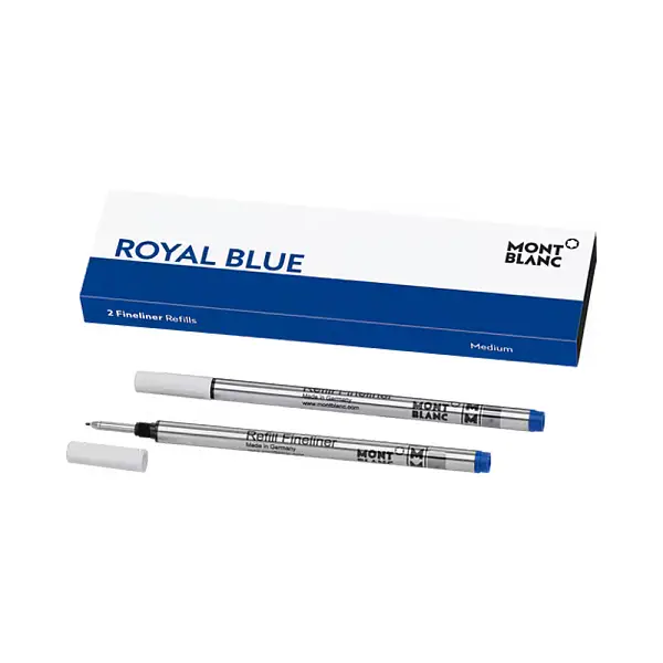 Montblanc 2x Fineliner M Refills, Royal Blue MB128246