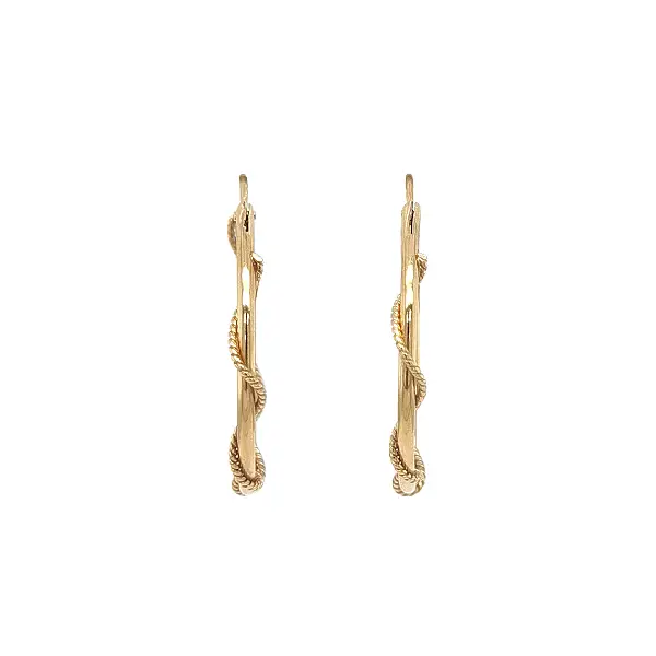 Gold Twisted Hoop Earrings