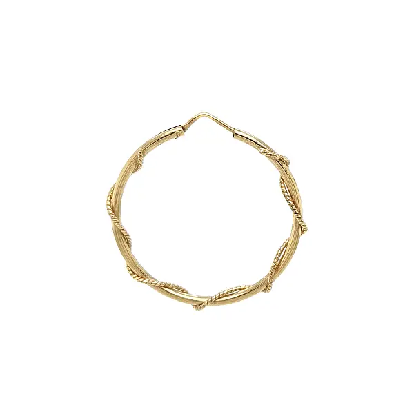 Gold Twisted Hoop Earrings