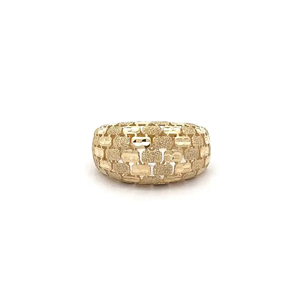 Gold Mosaic Texture Ring