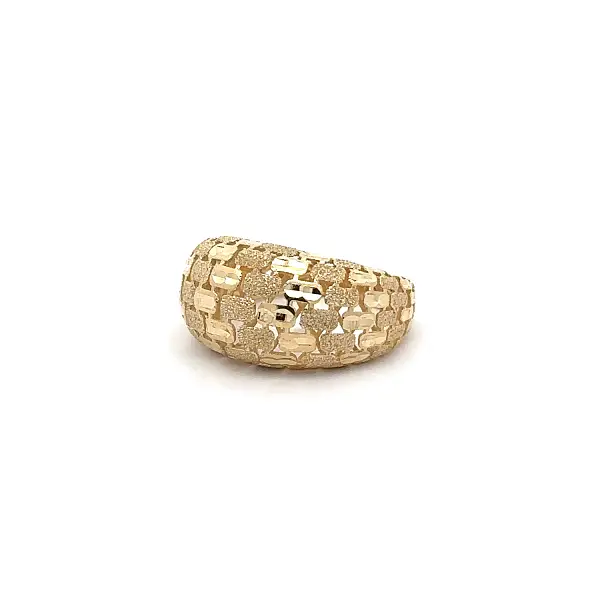 Gold Mosaic Texture Ring