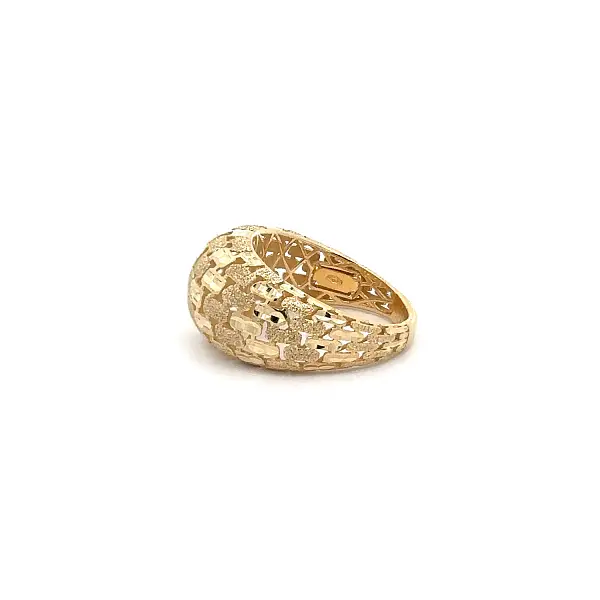 Gold Mosaic Texture Ring