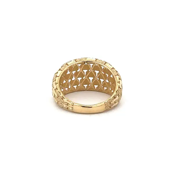 Gold Mosaic Texture Ring