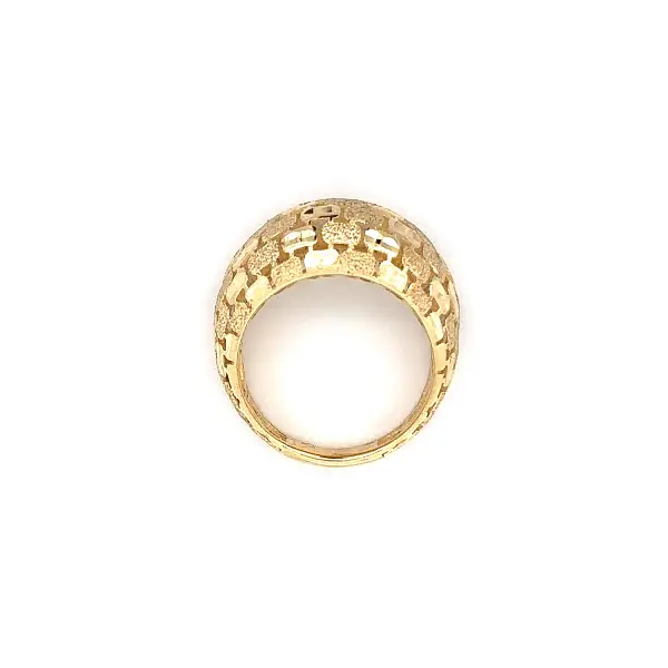 Gold Mosaic Texture Ring