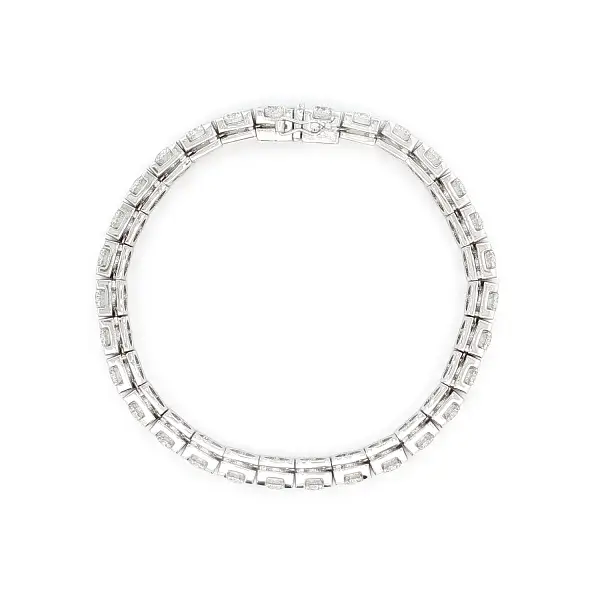 White Gold Tennis Bracelet with 15 ct Diamonds (F/VS1)