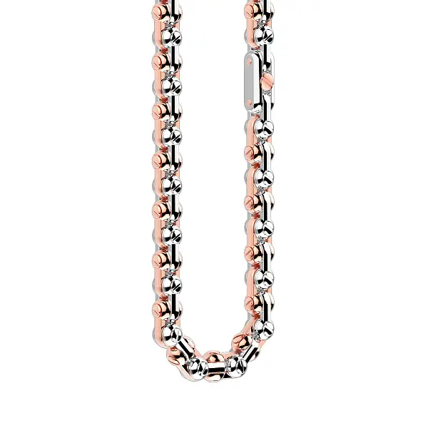 Zancan Men’s Necklace in Rose and White Gold EC707RB-60