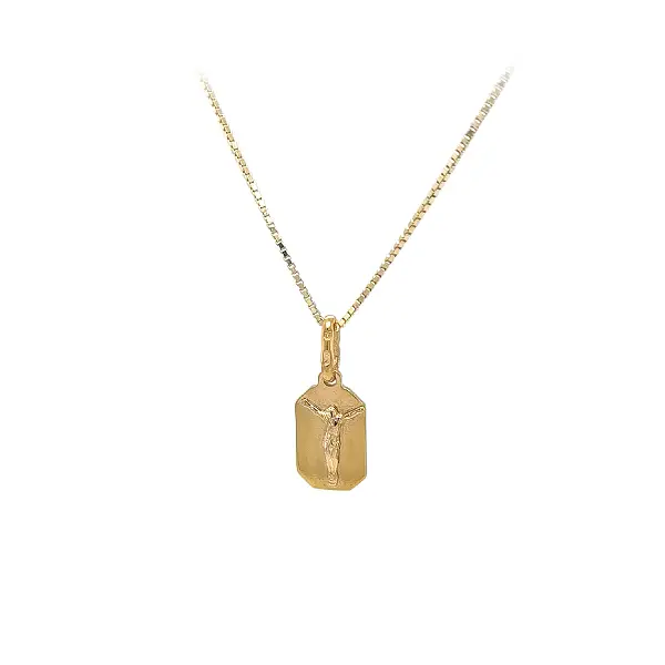 Gold Pendant with Jesus Christ Motif