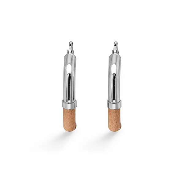 Hoop Earrings in Three-Tone Gold