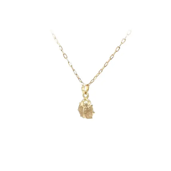 Gold Pendant with a Ladybug Motif