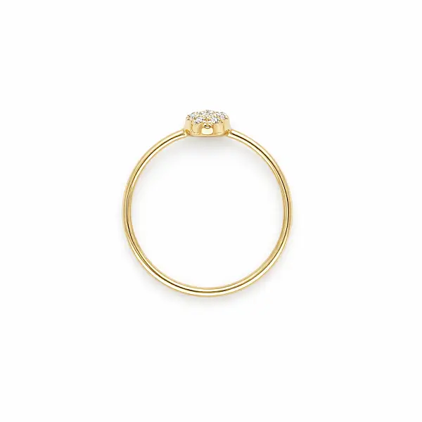 Elegant Gold Ring with Sparkling Zirconia