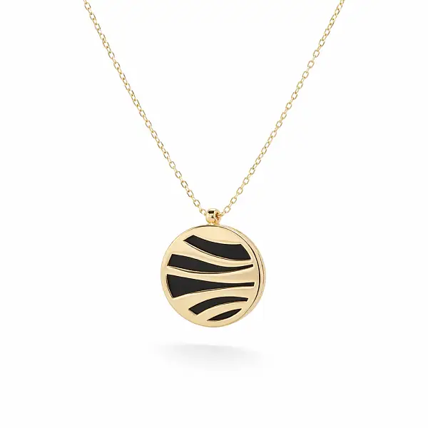 Exclusive Gold Necklace with Black Onyx