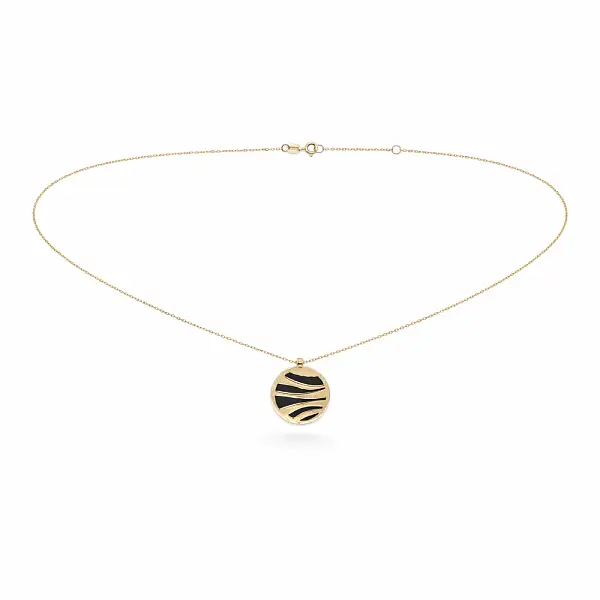 Exclusive Gold Necklace with Black Onyx