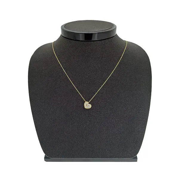 Gold Women's Necklace with Zircons