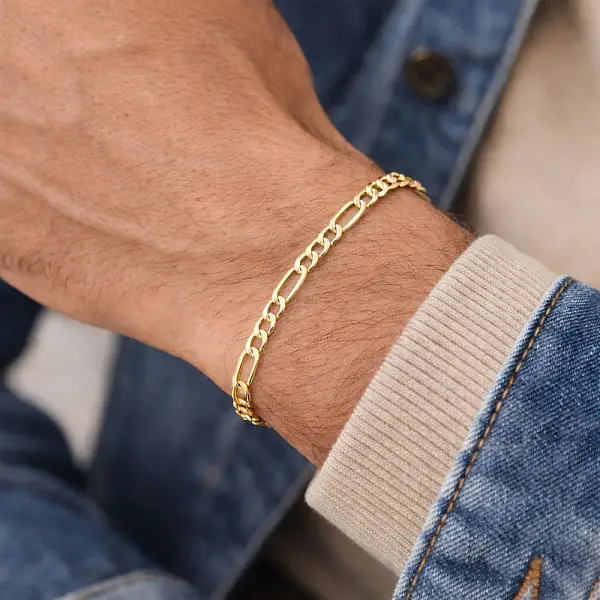 Elegant Gold Figaro Bracelet
