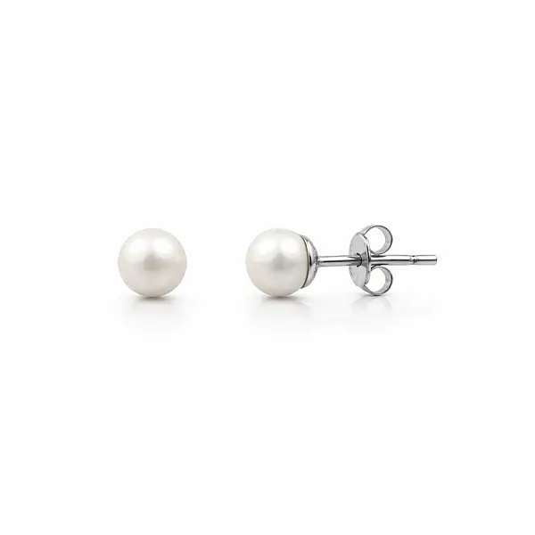 Gold Pecko Earrings with Pearl