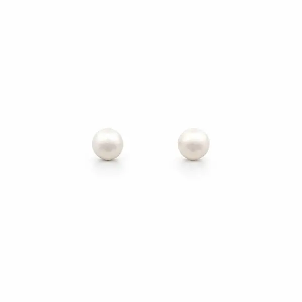 Gold Pecko Earrings with Pearl
