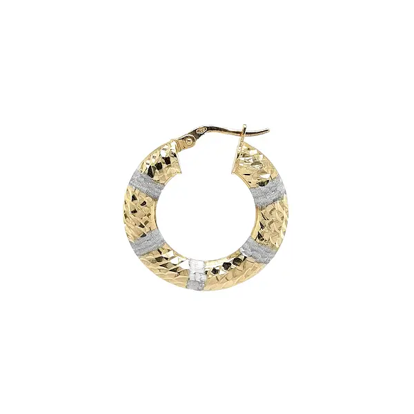 Luxury bicolor gold hoop earrings