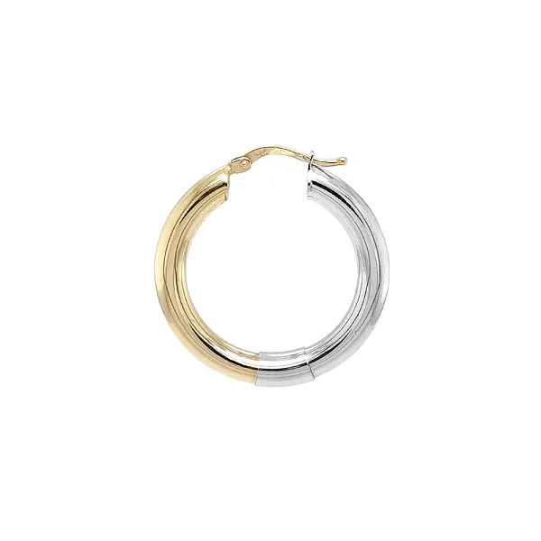 Gold Hoop Earrings in Mixed Gold