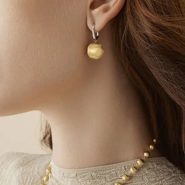 Gold Earrings Marco Bicego Africa OB1884-M B YW Q6