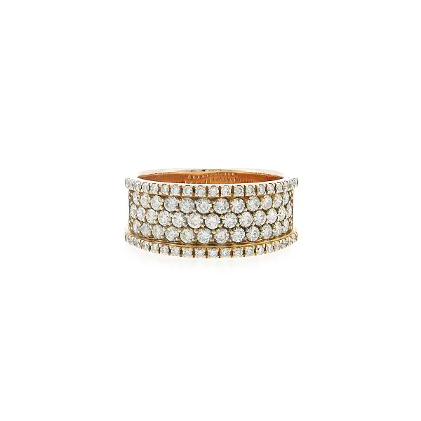 Luxury Diamond Ring in Rose Gold 0.90 ct