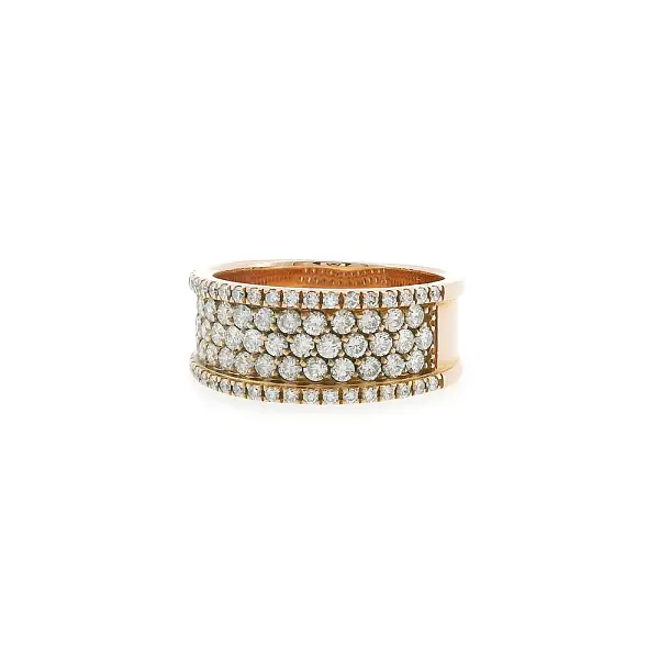 Luxury Diamond Ring in Rose Gold 0.90 ct