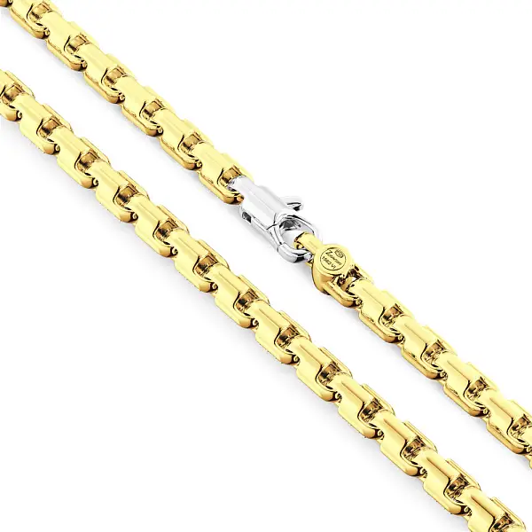 Zancan Men’s Necklace in Two-Tone Gold EC712GB-60