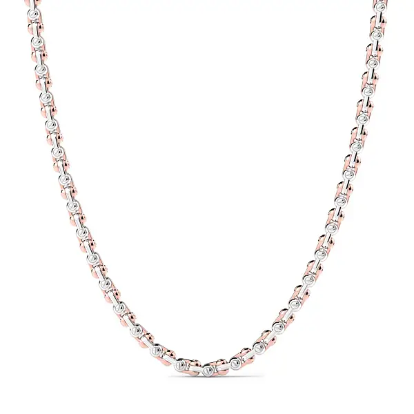 Zancan Men’s Necklace in Rose and White Gold EC707RB-60