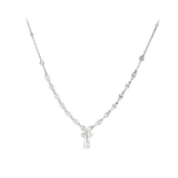 Gold Necklace with Diamonds