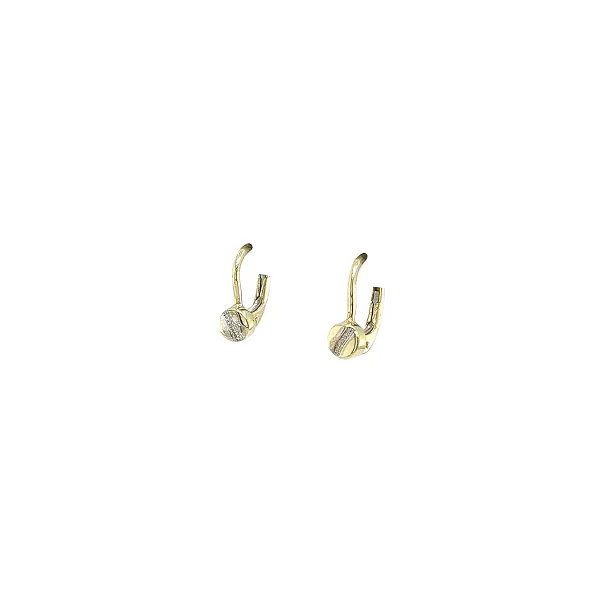 Gold Earrings with Zircons