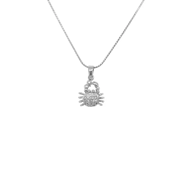 Pendant Changing of the Crab from White Gold