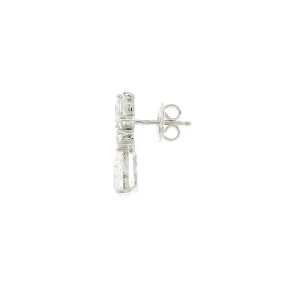 Exclusive drop earrings with natural 2.02 ct diamonds in white gold